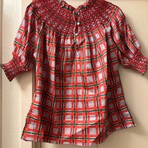 Dondolo Christmas smocked top